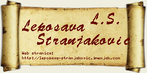Leposava Stranjaković vizit kartica